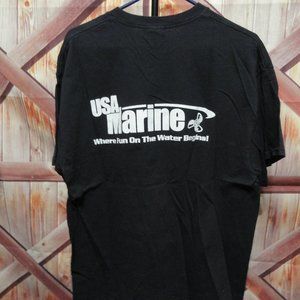 USA marine Boats where fun on the water starts Graphic T~EUC~Summer fun